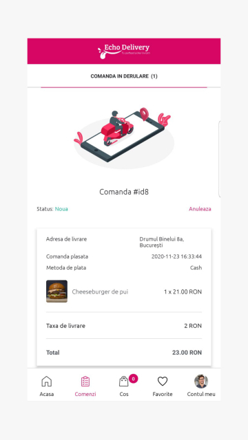 Echo Delivery - Aggregator App for ordering and delivering food at home